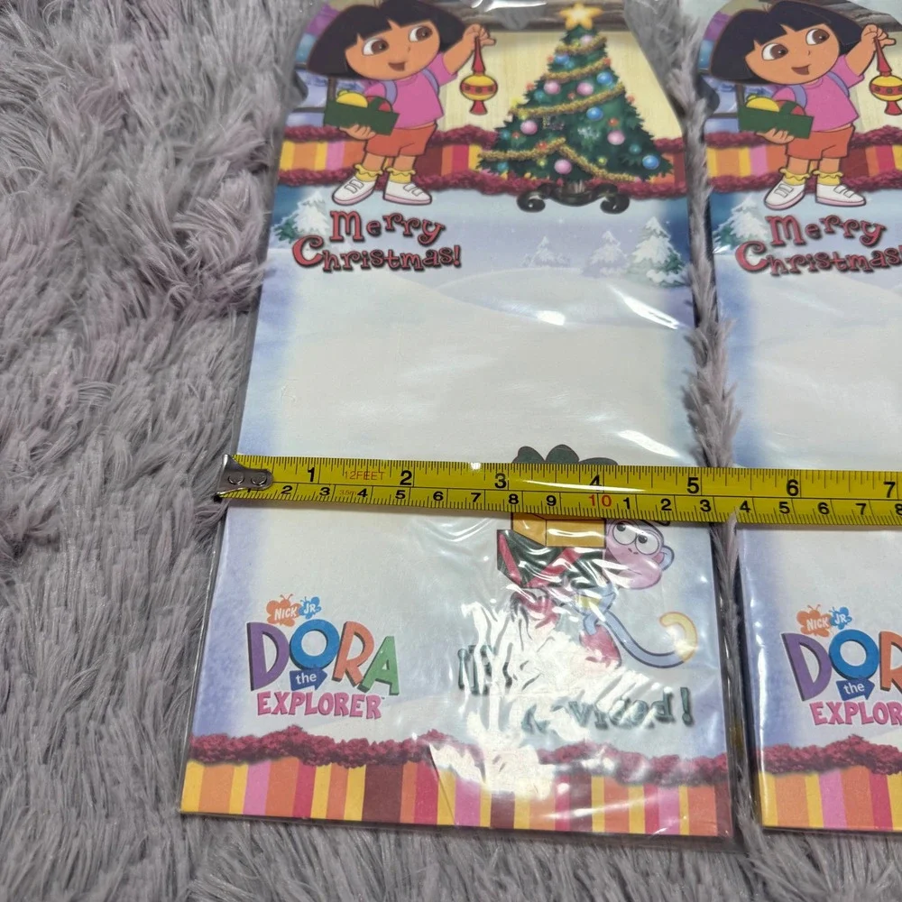 2- Nickelodeon Dora the Explorer Boots Holiday Magnetic Note Pads Y2K Nostalgia